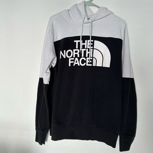 black and white north face hoodie